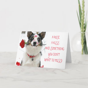 CARTE ROSE KISS & QUELQUE CHOSE QUE VOUS NE VOULEZ PAS M