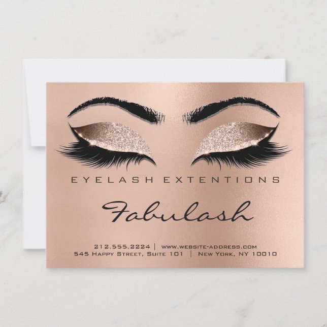 Carte Rose Lashes Extension Aftercare Instruction Browns (Devant)