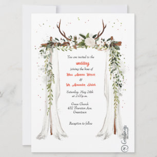 Carte Rose Lumières en bois rustique Verdure Rose blanch