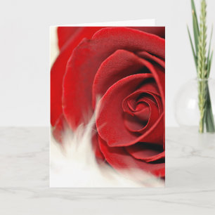 Carte Rose mariage Anniversaire À la fourrure