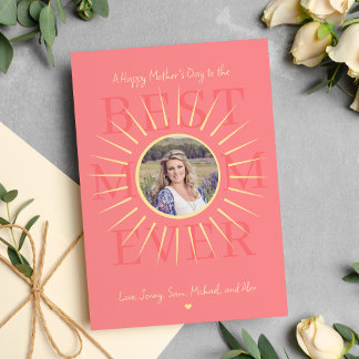 Carte rose moderne de la meilleure mère jamais car