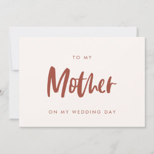 Carte rose neige pour ma mère le jour de mon maria