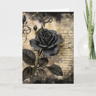 Carte Rose Noire Vierge