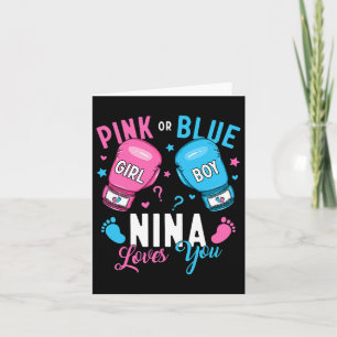 Carte Rose Ou Bleu Nina Vous Aime Boxer Genre Révéler B