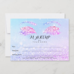 Carte Rose Parties scintillant Princesse certificat maqu