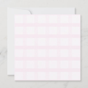 Carte Rose pastel et rose quartz rose motif gingham