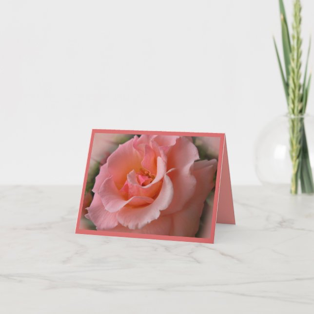Carte Rose Peach Carte de voeux Fleur sauvage pers (Devant)