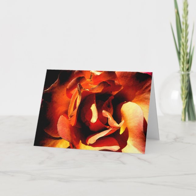 Carte Rose peint (Devant)