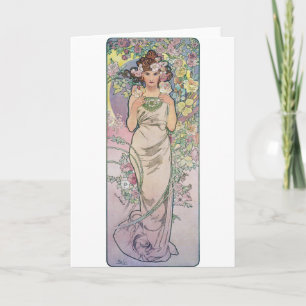 Carte Rose (quatre fleurs), Alphonse Mucha
