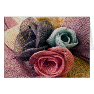 Carte Rose Raffia