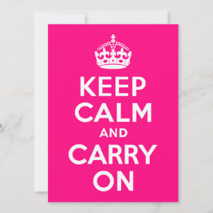 Carte Rose Restez calme et continuez