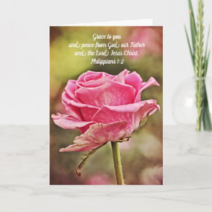 Carte Rose Rose Grace Scripture Note Card Philippiens