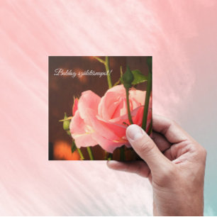 Carte Rose rose photo - anniversaire hongrois