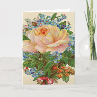 Carte Rose rose vintage, Joyeuse mère d'anniversaire