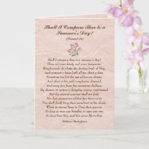 Rose Roses, William Shakespeare Love Poem Card