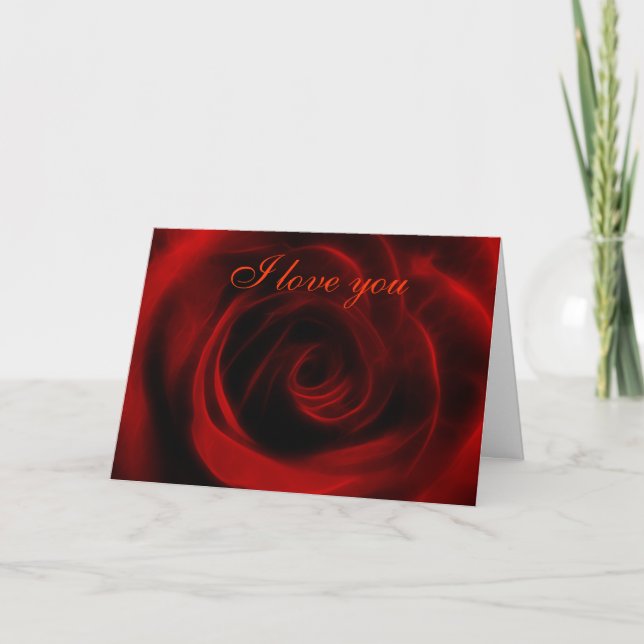 Carte Rose rouge profondeur de mon amour pour vous (Devant)
