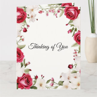 Carte Rose rouge romantique & Lily du Mariage de la vall
