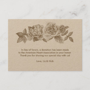 Carte Rose Sketch Favoriser à Sepia