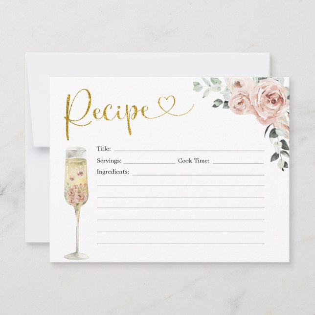Carte Rose Soiree Gold et Rose Dusty Recette (Devant)