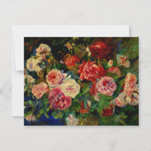 Carte Rose, tableau à fleurs de Pierre-Auguste Renoir