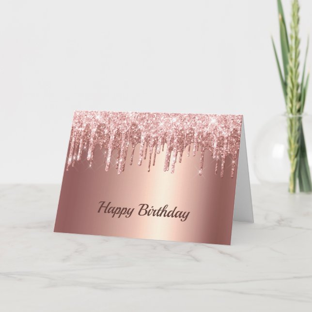 Carte Rose tendance Parties scintillant or Drivers Graph (Devant)