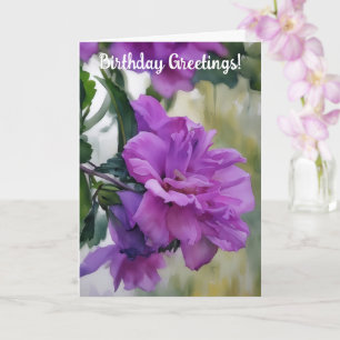 Carte Rose violet de Sharon Flower Art