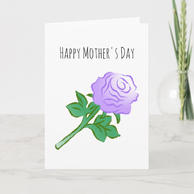 Carte Rose Violette (Devant)