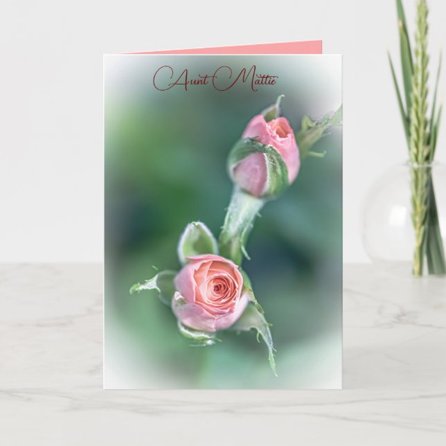 Carte Roselins roses  (Devant)