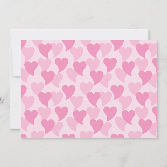 Carte Roses Beaux Coeurs Motif sans couture (Dos)