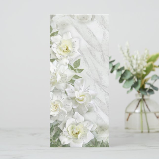 Carte Roses blanches (Debout devant)