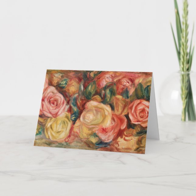 Carte Roses de Renoir Impressionist Painting (Devant)