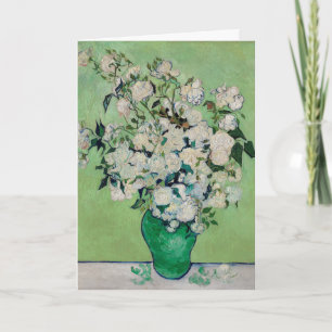 Carte Roses de Still Life dans un vase par Vincent van G