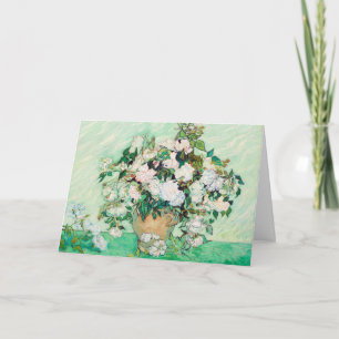 Carte Roses de Still Life dans un vase par Vincent van G
