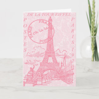 Carte Roses Eiffel Greeting