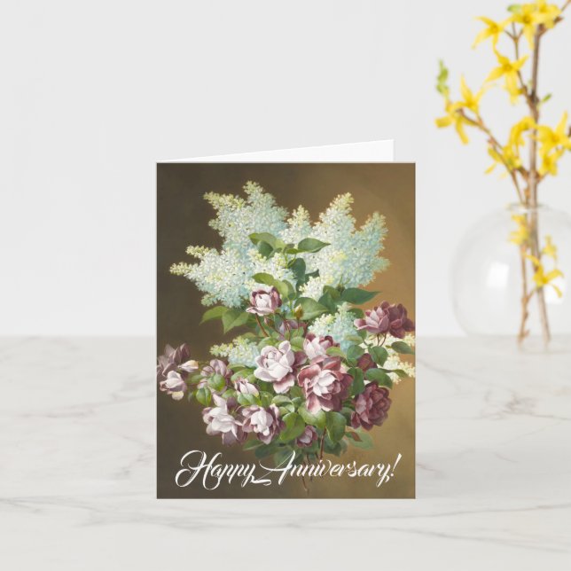 Carte Roses et Lilacs (Fleur jaune)
