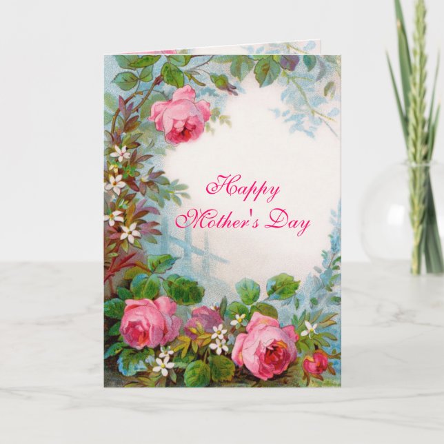 Carte ROSES & JASMINES, Bonne Fête des Mères (Devant)