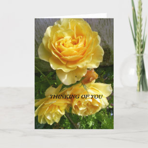 Carte roses jaunes