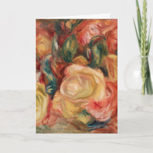 Carte Roses par Renoir Impressionist Painting Card