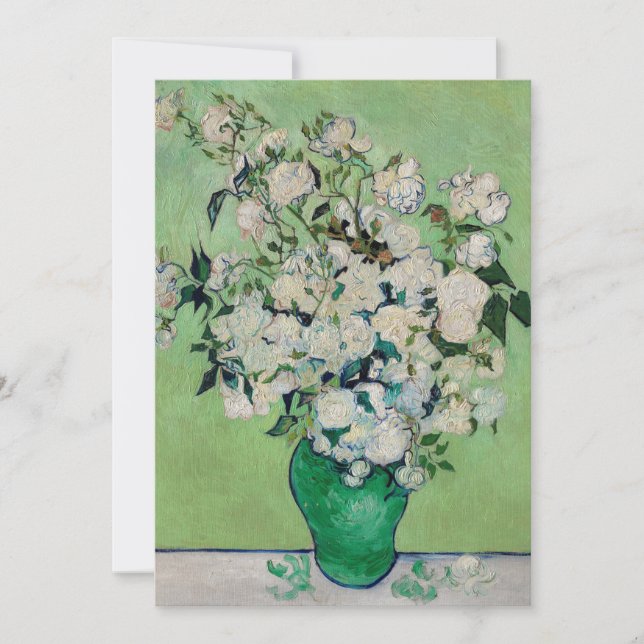 Carte Roses par Vincent Van Gogh (Devant)