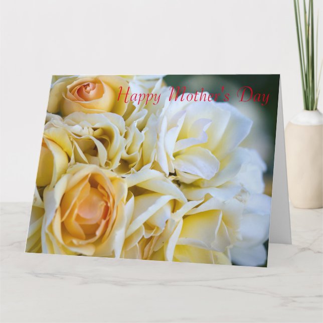 Carte Roses pour mère (Devant)