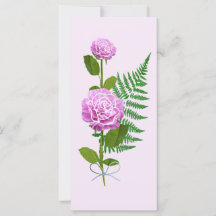 Roses roses et une fougère