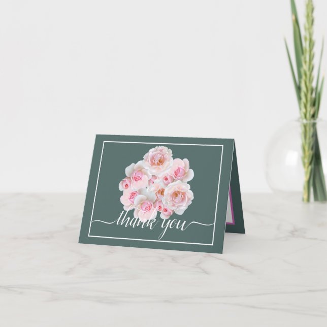 Carte Roses roses roses Botaniques Floral Bouquet Chic M (Devant)