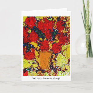 Carte Roses rouges dans un cas d'Ornage