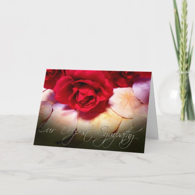 Carte Roses Rouges Dollars De Sable Sympathie la plus pr (Devant)