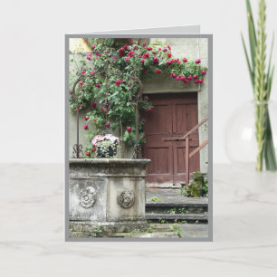 Carte Roses rouges sur la porte/ Italie