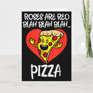 Carte Roses sont rouges Blah Pizza Funny Saint-Valentin
