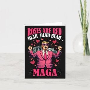 Carte Roses sont rouges Blah Trump Funny Mega Saint-Vale