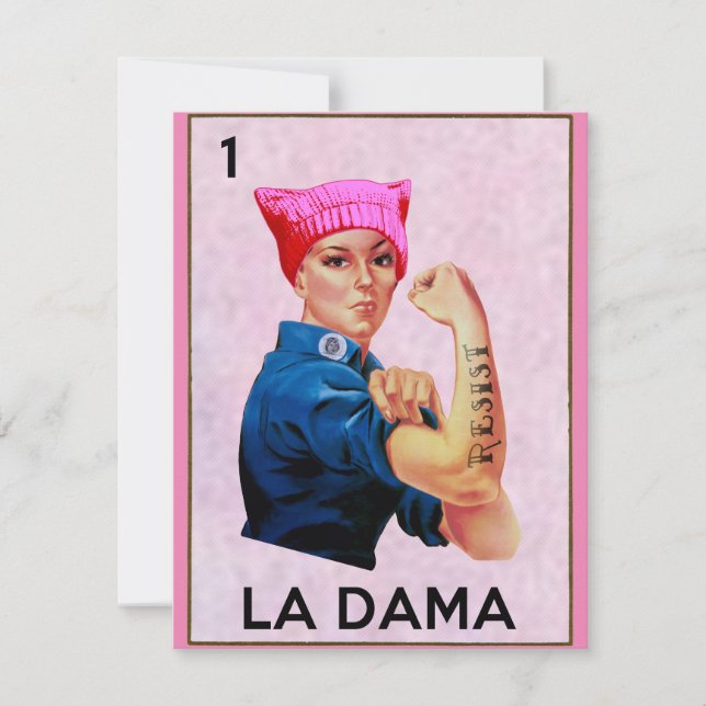 Carte Rosie le Riveter résiste à La Dama Loteria (Devant)