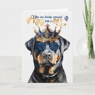Carte Rottweiler Chien King pour une journée d'anniversa