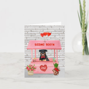 Carte Rottweiler Chien Valentine's Day Kissing Booth